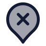 Map Pin X Inside icon preview