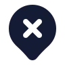 Map Pin X Inside icon preview