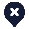 Map Pin X Inside icon preview