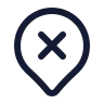 Map Pin X Inside icon preview