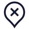 Map Pin X Inside icon preview