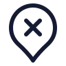 Map Pin X Inside icon preview