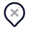 Map Pin X Inside icon preview