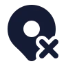 Map Pin X icon preview