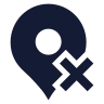 Map Pin X icon preview