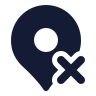 Map Pin X icon preview