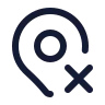 Map Pin X icon preview