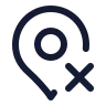 Map Pin X icon preview