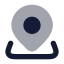 Mappinned icon with bulk rounded style