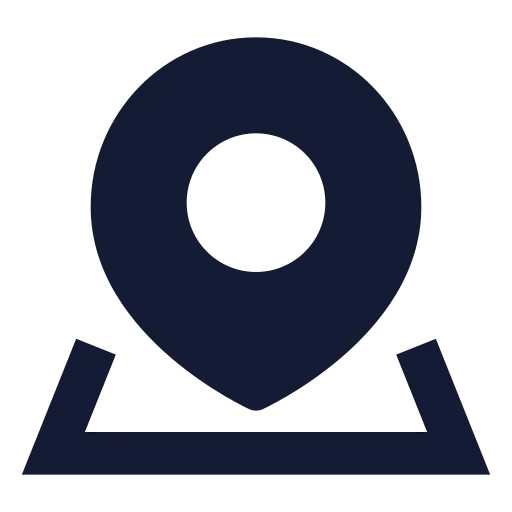 Map Pinned Icon in Solid Sharp style