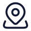 Mappinned icon with stroke rounded style
