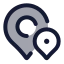 Mappinpoint icon with duotone rounded style