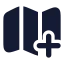 Mapplus icon with solid rounded style