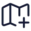 Mapplus icon with stroke standard style
