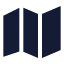 Map icon with solid sharp style