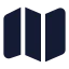 Map icon with solid standard style