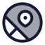 Mapscircle icon with duotone standard style