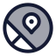 Mapscircle icon with duotone rounded style