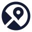 Mapscircle icon with solid sharp style