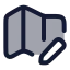Mapsediting icon with duotone rounded style
