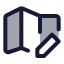 Mapsediting icon with duotone standard style