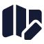 Mapsediting icon with solid standard style