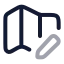 Mapsediting icon with twotone rounded style