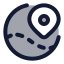 Mapsglobal icon with duotone rounded style