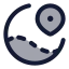 Mapsglobal icon with duotone standard style