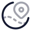 Mapsglobal icon with twotone rounded style