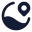 Mapsglobal icon with solid standard style