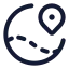 Mapsglobal icon with stroke standard style