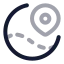 Mapsglobal icon with twotone rounded style