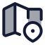 Mapslocation icon with duotone standard style
