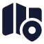 Mapslocation icon with solid standard style