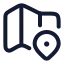 Mapslocation icon with stroke rounded style