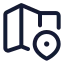 Mapslocation icon with stroke standard style