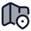 Mapslocation icon with duotone rounded style