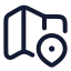 Mapslocation icon with stroke rounded style