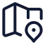 Mapslocation icon with stroke standard style