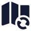 Mapsrefresh icon with solid sharp style