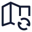 Mapsrefresh icon with stroke sharp style