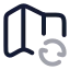 Mapsrefresh icon with twotone rounded style
