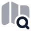 Mapssearch icon with bulk rounded style