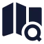 Mapssearch icon with solid sharp style
