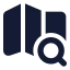 Mapssearch icon with solid standard style