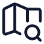 Mapssearch icon with stroke standard style
