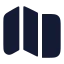 Maps icon with solid rounded style