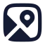 Mapssquare icon with solid rounded style