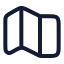 Maps icon with stroke rounded style